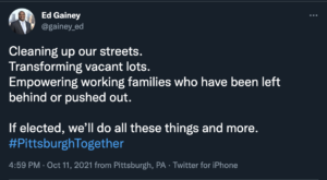 Cleaning up our streets. Transforming vacant lots. Empowering working families who have been left behind or pushed out. If elected, we’ll do all these things and more. #PittsburghTogether